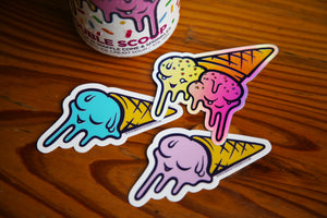 Scoop Stickers x3